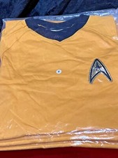 Anovos Star Trek TOS Command Uniform Gold Kirk Costume T-Shirt Patch Emblem Sm