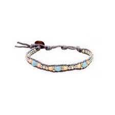 Amazonite Single Wrap Bracelet, Adjustable wi...