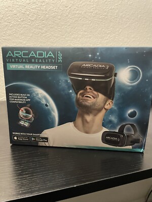 Arcadia VR Headset 360 Smartphone IPhone Android Windows - Open Box [New]