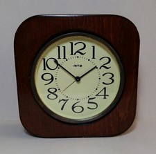 SVEGLIA A CARICA MANUALE RITZ ITALORA CON CASSA IN LEGNO MASSELLO MASSICCIO