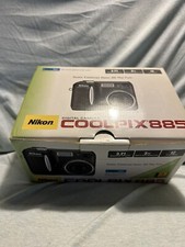 Nikon Coolpix 885 Digital Camera w/Battery, Charger, Box And Tele Lenses E885