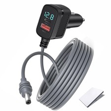 weishan 16ft Car Charger Cable for Starlink Mini, 12V-48V 16 Feet, Grey