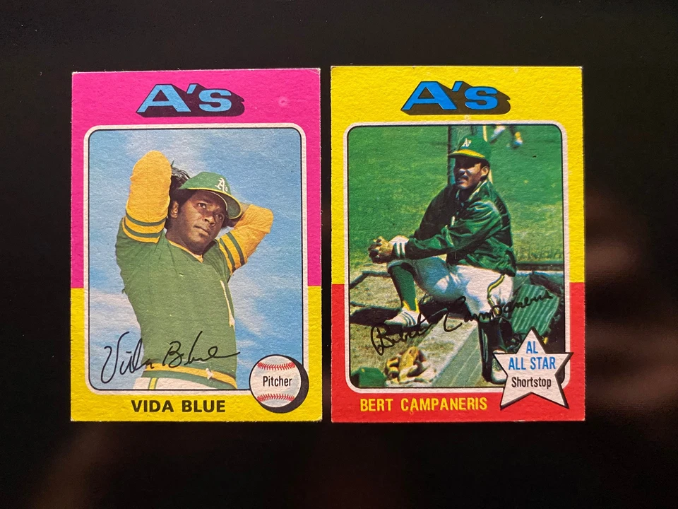OAKLAND A's 1975 Topps Team Set! (39 cartas) Reggie, 7 playoffs, vida, bagre, rollie Foto 4 de 4