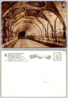 Munich Residenz Museum Antiquarium Hall Vintage Postcard Germany Art