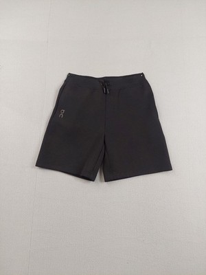 On Cloud Men Running Short S Black Drawstring Pocket HighRise Stretch Activewear