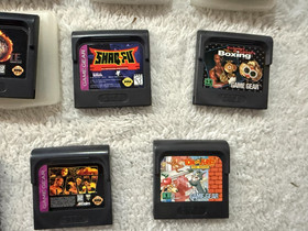 Sega Game Gear Handheld Black Console 15 Games Bundle Tested Works Great!