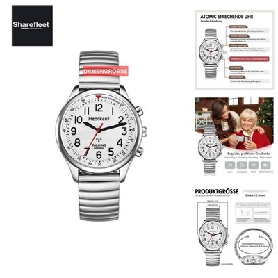 Sprechende Uhr für Damen für Blinde Senioren mit Sehbehinderung, Laute und kl...