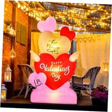 6.5 Foot Valentine's Day Inflatable Sweet Blow Up Giant Love Group Heart