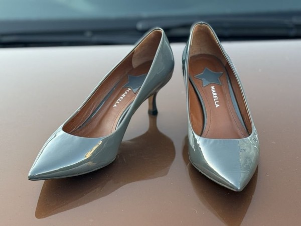 Women Marella Heels Grey Leather 38