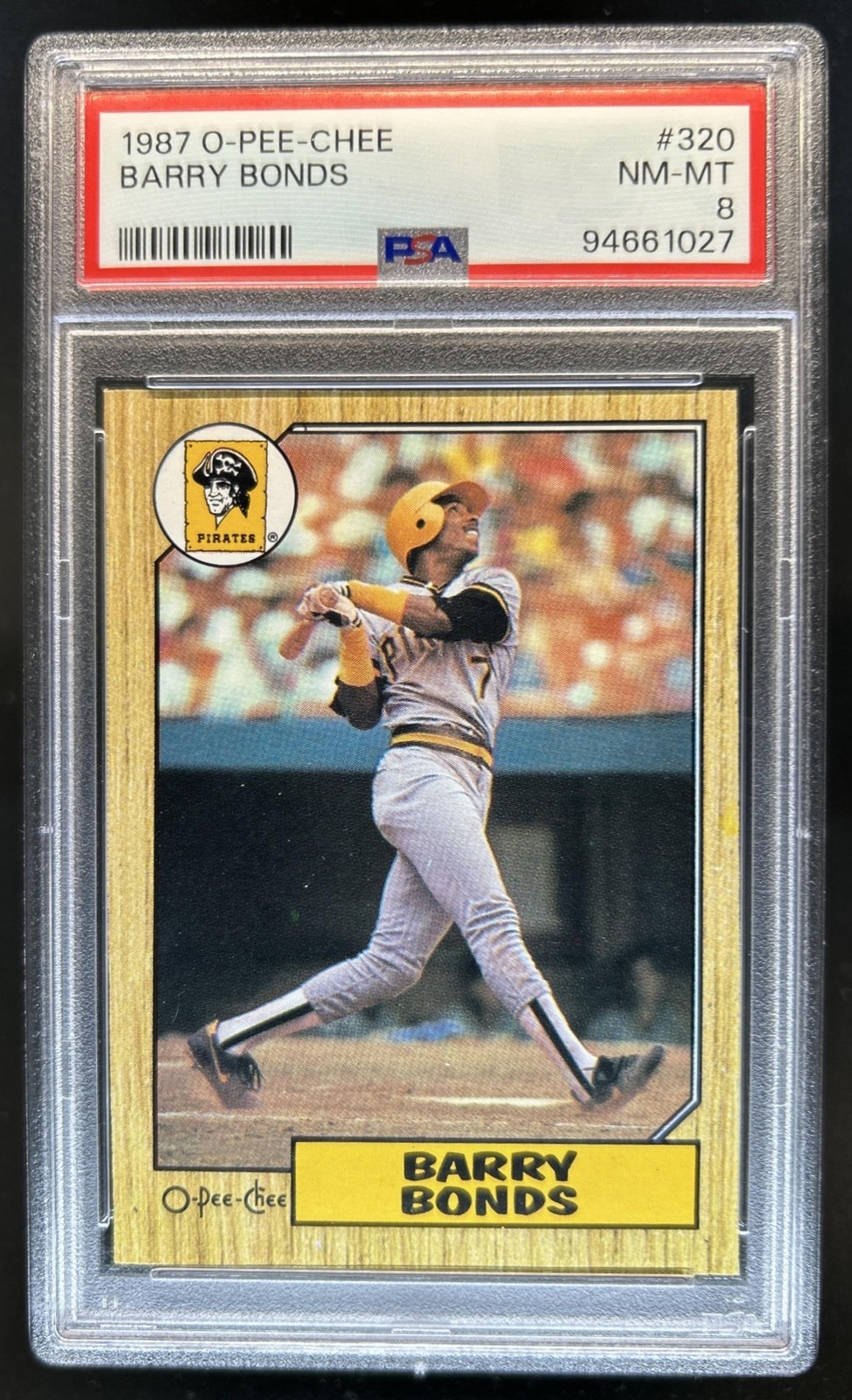 1987 O-Pee-Chee Barry Bonds Rookie RC #320 Pirates PSA 8