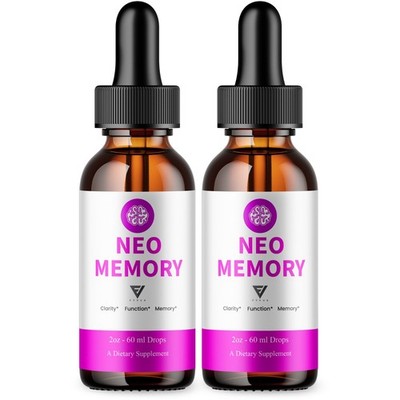 (2 Pack) Neo Memory Advanced Drops, Neo Memory Brain Support (4oz)
