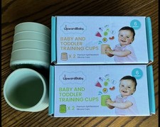 Lot Of 4 Toddler Training Cups Dishwasher Safe BPA Free 6 mos Silicone NEW