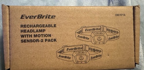 EverBrite Stirnlampe wiederaufladbar 2er Pack mit Bewegungssensor, batteriebetrieben 300 Lumen - Bild 4 von 5