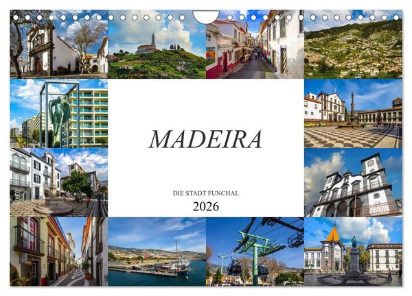 Madeira Die Stadt Funchal (Wandkalender 2026 DIN A4 Quer), Calvendo...-image