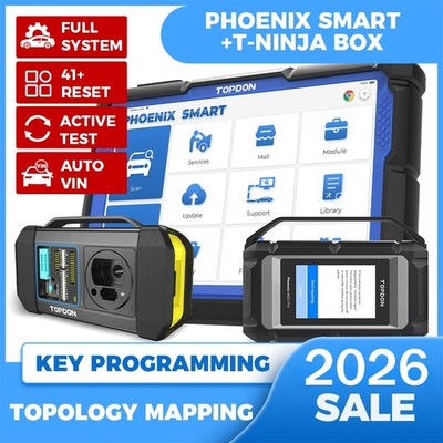 TOPDON Phoenix Smart Diagnostic Tool Bundle T-Ninja Box Key Programmer J2534 ECU