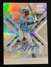 ANDREW VELAZQUEZ NEW YORK YANKEES 2016 PANINI ELITE EXTRA EDITION ROOKIE AUTO RC