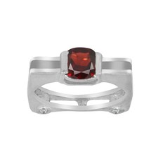 2.80 Ct Cushion Red Zircon 925 Silver Ring Gift for Sister Anniversary