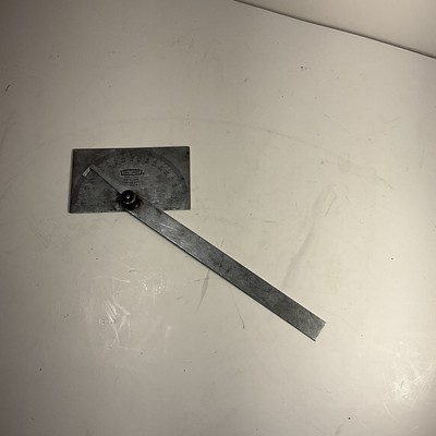 CRAFTSMAN # 9-4024 Protractor, Drill Point Angle Gage, Stainless Steel, USA, EC