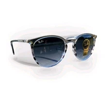 Ray-Ban RB 2204 Unisex Sunglasses Clear Striped Grey 54mm w/case 