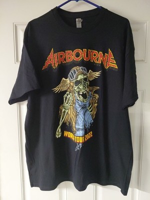 Airbourne Heavy Metal World Tour 2022 Concert Black T-Shirt, Size XL