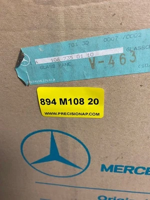 MERCEDES W108 250S,250SE,280S,280SE LEFT REAR DOOR GLASS 1087350110 - Image 1 of 2