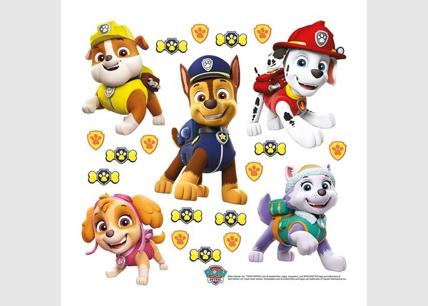 Paw Patrol Wand Sticker 30X30Cm Aufkleber Set Kinder Schlafzimmer Unisex Deko-image