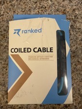 1 PC Coiled Keyboard Cable Double Sleeved 5Pin Aviator USB C To A Blue 20W