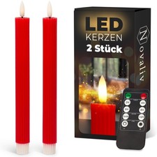 Novaliv LED-Kerze ECHTWACHS geripptkerzen