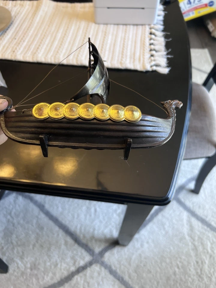 Mid-Century Danish Copper Viking Ship - Image 2 of 4