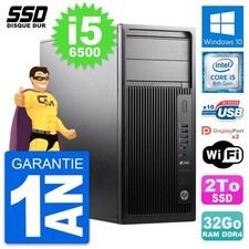 PC Tour HP WorkStation Z240 Intel Core i5-6500 RAM 32Go SSD 2To Windows 10 Wifi