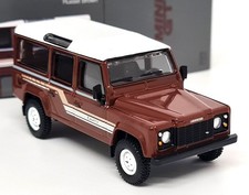 TSM 1/64 Land Rover Defender 110 County 1985 Russet Brown LHD Diecast Model Car