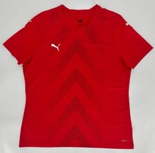 Puma Teamglory Jersey Womens Large Red DryCell Soccer Futbol Sports Pullover Y2K