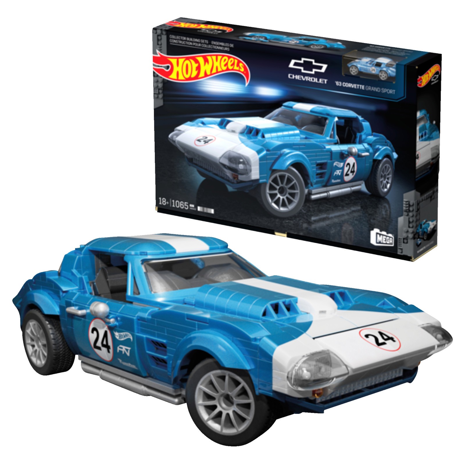 АВТОМОБИЛЬ HOT WHEELS HWW23 Mega 63 Corvette Grand Sport Spielzeugauto Мехрфарбиг 11290₽