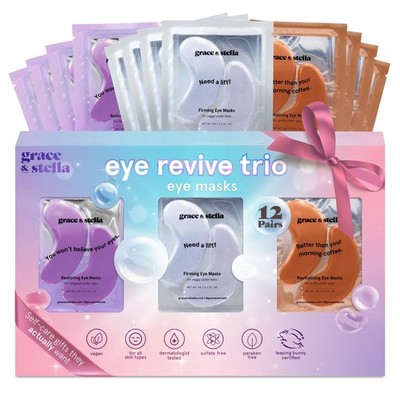 Grace & Stella Under Eye Patches (12 Pairs) for Dark Circles & Puffiness E1