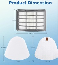 Vacuum Filter Kit For Shark Navigator Lift-away Nv350 NV351, NV352, NV355, NV356