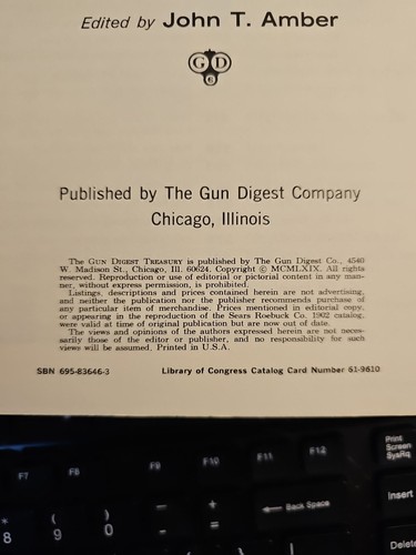Gun Digest Treasury 1969 Deluxe Edition – John T. Amber – Vintage Firearms Book - Picture 5 of 7