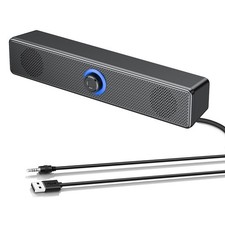 FAYAZ USB Computer Speakers 40W Computer Soundbar for PC Desktop Laptop USB