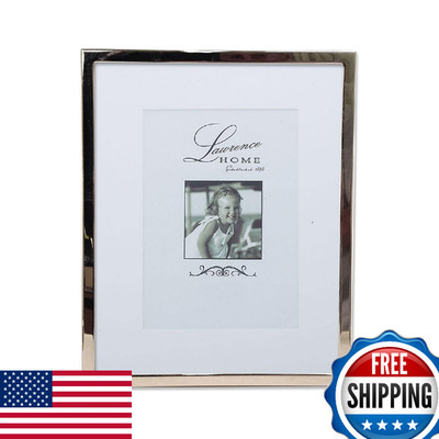 Lawrence Frames 710680 5 by 7-Inch Silver Standard Metal Picture Frame, 8 by 10-