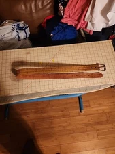 Vintage Tony Lama Tan Leather Belt 29523 Sz. 38 Gold Tone Buckle