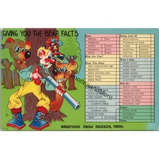 Giving You The Bear Facts Greetings from Dickson TN Postcard PC221