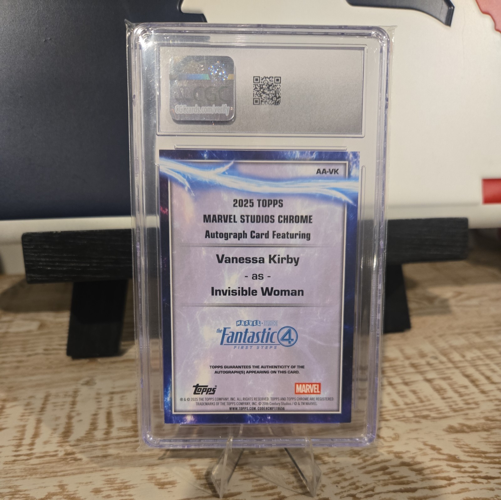 2025 Topps Chrome Marvel Studios Invisible Woman Vanessa Kirby CGC 9/ 1O Auto view 2