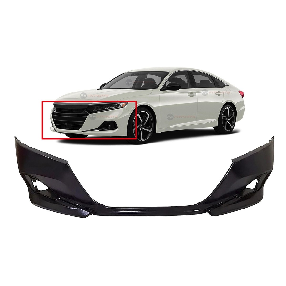 Front Bumper Cover Fascia for Honda Accord 2021-2022 HO1000328