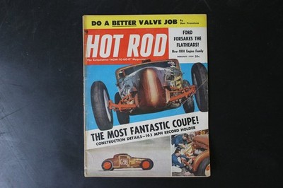 Hot Rod Magazine February 1954 Fantastic Coupe Ford Flatheads Vintage Auto