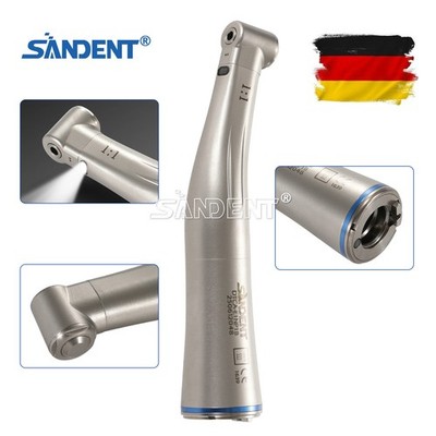 Dental Winkelstück LED mit Licht Fiber Optic Contra Angle Blau 1:1 Handstück