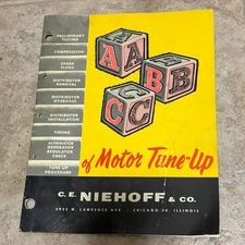 1963 C. E. Niehoff ABC of Motor Tune-Up Manual Chicago IL Mechanic Handbook