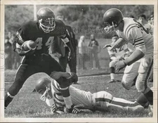 1969 Press Photo Vincentian Institute Football Players at Game - tub33089
