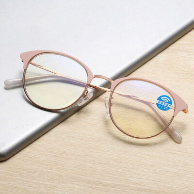 Women Reading Glasses Metal Round Fashion Readers 1.0 1.5 2.0 2.5 3.0 3.5 K
