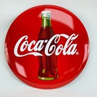 XL Coca Cola Emailschild gewölbtes Emailleschild enamel sign Ø 50 cm