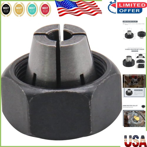 Alloy Steel 1/4-Inch Router Collet - Compatible with Multiple Router ...