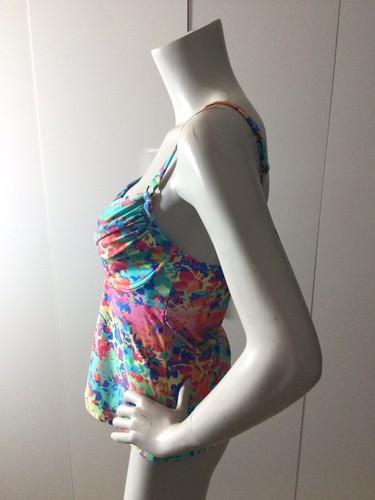 Swim Systems Shirred Underwire Snapdragon Tankini Size 32D - Picture 3 of 7